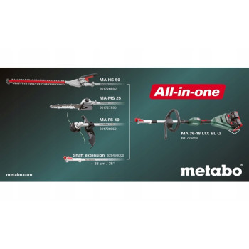 MA 36-18 LTX BL Q  Urządzenie wielofunkcujne Metabo+MA-MS 25 +x2 Aku 5,2Ah +ASC 145