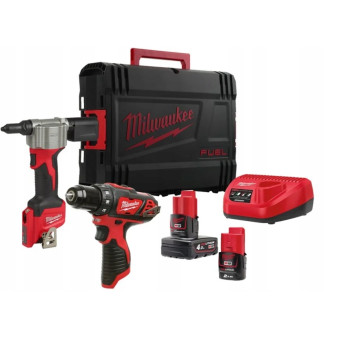 MILWAUKEE M12BPP2L-422X ZESTAW ELEKTRONARZĘDZI