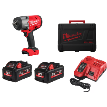 KLUCZ UDAROWY AKUMULATOROWY MOCNY MILWAUKEE M18FHIW2F12 1/2'' 2034/1491 NM AKUMULATOR M18HB8 X2 SZYBKA ŁADOWARKA M12-18FC