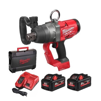 KLUCZ UDAROWY AKUMULATOROWY MILWAUKEE M18ONEFHIWF1 2400NM 18V + 2X8.0 AH + ŁADOWARKA W WALIZCE