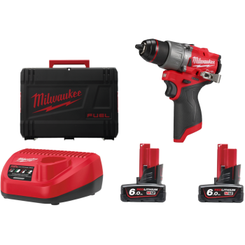 WIERTARKO-WKRĘTARKA AKUMULATOROWA MILWAUKEE M12FPD2-602X 4933479870 2x6.0 AH ŁADOWARKA WALIZKA HD BOX