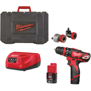 WIERTARKO-WKRĘTARKA MILWAUKEE  M12BDDXKIT-202C 4933447836 2X2.0 AH ŁADOWARKA WALIZKA