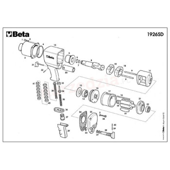 BETA KLUCZ UDAROWY DWUKIERUNKOWY 1/2"  1926SD