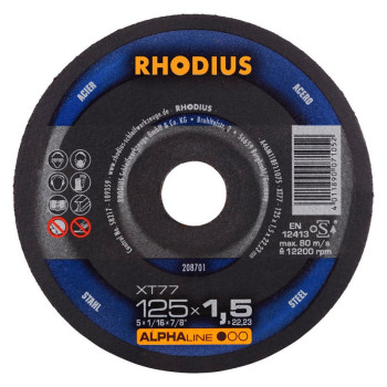 RHODIUS TARCZA STALOWA DO CIĘCIA XT77 125X1.5