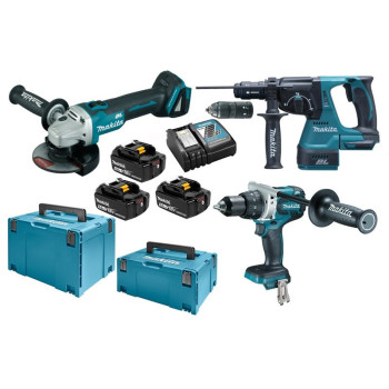 MAKITA DLX3092TJ ZESTAW DGA506 DHR243 DDF481 18V