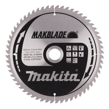 TARCZA TNĄCA MAKITA B-09020 260x30MM 60Z DO DREWNA