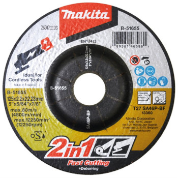 MAKITA B-51655 TARCZA SZLIFIERSKA TNĄCA 125mm 2w1