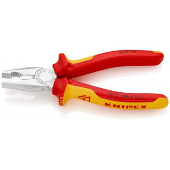 KNIPEX 03 06 180 SZCZYPCE UNIWERSALNE IZOLOWANE VDE 160MM