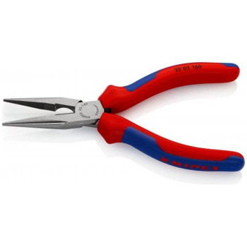 KNIPEX 25 02 160 SZCZYPCE WYDŁUŻONE PROSTE PÓŁOKRĄGŁE RADIOWE 160MM