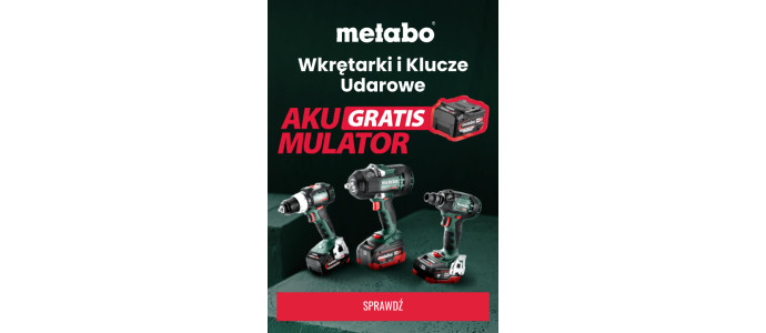 Akumulator gratis do wkrętarek  i kluczy udarowych Metabo!